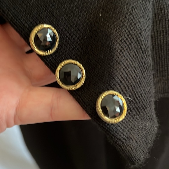 Ivana Ladies Black Sweater Dress Vintage Long Sleeve Large - Picture 3 of 7